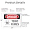 Signmission Toxic Fumes Danger Sign, Aluminum, 24in W x 18in L, 2PK OS-2PACK-DS-A-1824-L-1726 - alternate 7